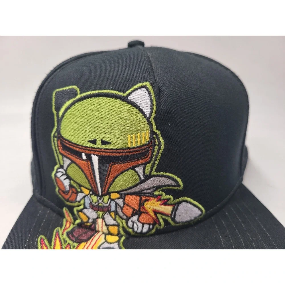 Youth Boba Fett Star Wars Snapback Hat Cap Movie Character Boy‎ Girl Black Green